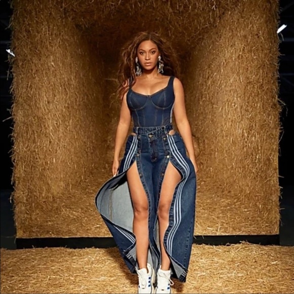 Ivy Park Rodeo Denim Collection 2 piece body suit and pants XL - Picture 5 of 10